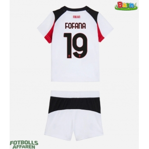 AC Milan Youssouf Fofana #19 Bortaställ Barn 2025-26 Kortärmad (+ Korta byxor)